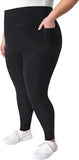 NEW Retails $68, Mondetta Leggings for Women - Yoga Leggings - Gym Workout Athletic Yoga Pants with Pockets - Basket Weave Tight, Black, Sz XL