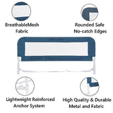 NEW Dream On Me Lightweight Mesh Security Adjustable Bed Rail with Breathable Mesh Fabric in Navy, Retails $46