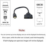 NEW Cablecc HDMI Male to 2 HDMI Female 1 In 2 Out Splitter Cable Adapter Converter