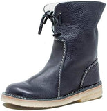 NEW NKQHRTDE Women's Flat Ankle Boots with Plush Lining, Black, Sz 8