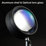 NEW Balkwan Sunset Lamp Projection Rotation Rainbow Lamp Led Romantic Visual Led Light Network Red Light with USB Modern Floor Stand Night Light Living Room Bedroom Decor (Sunset Red)