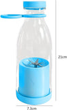 NEW 420ml Portable Electric Juicer Cup USB Rechargeable Fruit Blender Juicer Bottle Mixer Juicer Cup Blender Milkshake Maker (Purple)