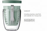 NEW Retails $46, Mepal Fruit and Veggie Pot Ellipse - Vivid Mauve! For taking your fruits & veggies on the go! Removable built-in draining basket, stainless fork, dishwasher safe!