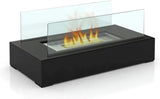 NEW WJC Shop Fire Desire's Cubic bio Ethanol Table Top Fireplace, Tempered Glass, Indoor Outdoor, Indoor/Outdoor Portable Smokeless Firepit, Black! Retails $70+