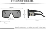 NEW Cool One Piece Sunglasses Women Square Shades Sun Glasses For Men Vintage Gradient Eyeglass UV400, Black, Retails $46