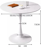 Retails $579+ New in box! 32 Inch Round TULIP Dining Table, Bistro Bar Table, Tulip Restaurant Leisure Table, White
