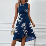 NEW Blue Sleeveless Round Neck Midi Dress, Sz XL, Retails $78