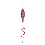 NEW Evergreen Balloon Spinner, Spring Floral Burlap Balloon Spinner, 15x15x55 Inches, Great visual appeal as they rotate in the wind