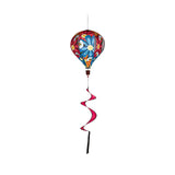NEW Evergreen Balloon Spinner, Spring Floral Burlap Balloon Spinner, 15x15x55 Inches, Great visual appeal as they rotate in the wind