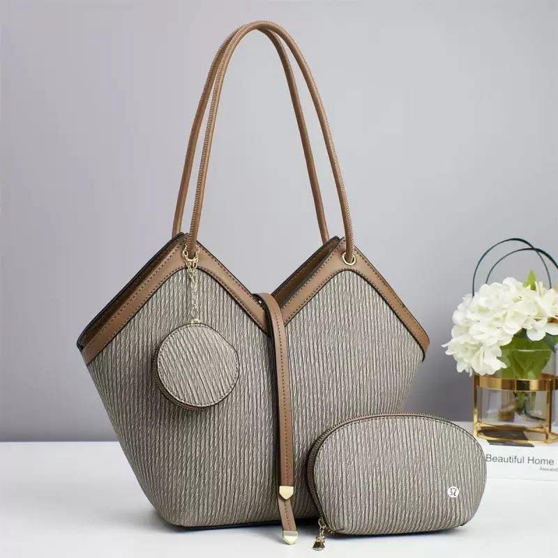 Lulu Inspired Tote Bags No.24507, 6 Colors, Size:40*20*12*29*20cm, Tax Included