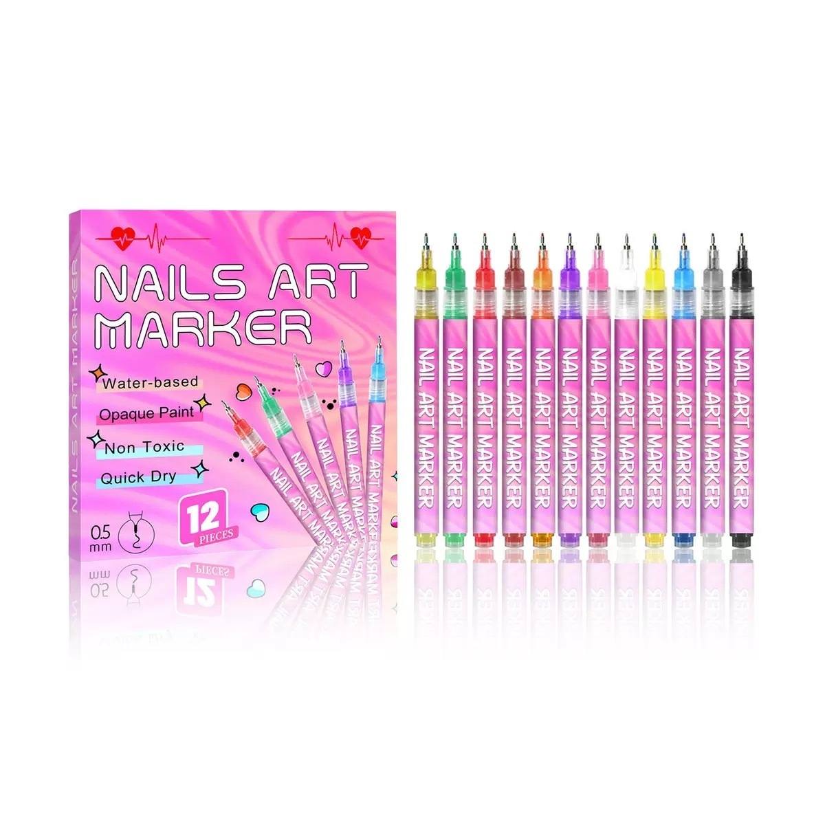 Nail Art Pens Set No. 244514, 4 Styles, Tax Included