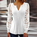 NEW Fresh White Flower Garden Lace Sleeve Tunic Top - Sz M - Retails $82+