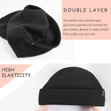 NEW FURTALK Toddler Beanie for Boys Girls Baby Kids Beanies Knit Winter Hat- Black! Fits 0-3 Years