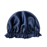 NEW THXSILK 100% Mulberry Pure Silk Sleep Cap Navy Silk Bonnet, 30x30cm, Retails $59