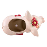 NEW The Pioneer Woman Farmhouse 9 Inch Charming Whimsical Pig Planter with Red Boots, Ceramic