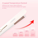 NEW HODEKT Mini Hair Straightener And Portable Curler Hair Straightening Iron, White
