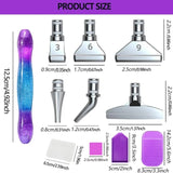 NEW Diamond Painting Pens Kit, Stainless Steel Tips for Diamond Painting Accessories with 6 Clay, Diamond Art Pens Diamond Painting Tools for DIY Craft, Starry Purple, 16pc