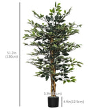 NEW Primrue 51.2'' Faux Ficus Tree in Pot - Retails for $98+!