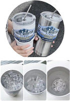 NEW 30oz Black Stainless Steel Water Bottle Thermos Tumbler Keep Drink Cold Hot Vacuum Flasks Mugs Coffee Cups Car Bottle, Straw Not Included