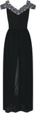 NEW Retails $80 Printed V Neck off-the shoulder high waisted jumpsuit, Black, Sz XL