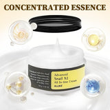 NEW ALLBIZ Snail 92 All In One Cream, Snail Mucin Advanced Moisturizer for Dry, Sensitive Skin, Snail Cream Daily Repair Face Gel Korean Skincare for Face (100G)