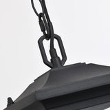 NEW Retails $297+, Smeike Large Outdoor Pendant Light, 2-Light Exterior Light Fixture for Porch Modern Outdoor Hanging Lantern Light in Matte Black Finish with Clear Glass