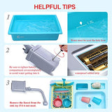 NEW CUTE STONE Color Changing Kitchen Sink Toys, Children Heat Sensitive Electric Dishwasher Playing Toy with Running Water, Automatic Water Cycle System Play House Pretend Role Play Toys for Boys Girls