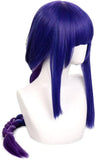 NEW Anime Cosplay Wig for Applies to Genshin Impact Raiden Shogun Baal Purple Mixed Color Long Ponytail Hair Modeling Party Dress Up Wig Heat Resistant Synthetic Hair + Wig Cap