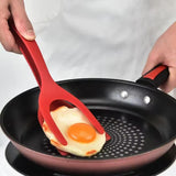NEW 2 in 1 Spatula and Tongs, 1 Pc Red! Allows you to flip foods and scoop items easily without switching utensils