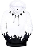 NEW EMILYLE Cartoon Men Anime Hoodies Varsity Hoodie 3D Long Sleeve Cosplay Costumes, White & Black, Sz XL