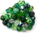 NEW Mixed Color Series 4MM Bicone Glass Beads Faceted Crystal Spacer Bead DIY Bracelet Necklace Clothing Accessories Material 200Pcs, Green