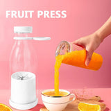 NEW 420ml Portable Electric Juicer Cup USB Rechargeable Fruit Blender Juicer Bottle Mixer Juicer Cup Blender Milkshake Maker (Purple)