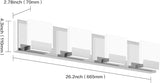 NEW Retails $118, SOLFART 3 Color Temperature Dimmable 4 Light Bathroom Light Fixtures Over Mirror Adjustable LED Vanity Lighs 3000K/ 4500K/ 6000K 3C