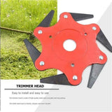 NEW Universal Fit Trimmer Head 6 Steel Blades, Lawn Mower Blades Trimmer Grass Head Razors 65Mn Weed Eater Brush Cutter Tool for Home Garden Backyard Orchard Park Agricultural Use