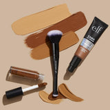 NEW e.l.f. Complexion Duo Brush, Makeup Brush For Applying Foundation & Concealer, Creates An Airbrushed Finish, Made With Vegan, Cruelty-Free Bristles