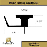 NEW Retails $113, Dynasty Hardware AUG-00-26D Grade 2 Commercial Duty Office Door Keyed Lever Lockset, ADA, Satin Chrome Finish