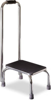 NEW DMI Step Stool with Handle and Non Skid Rubber Platform, Lightweight and Sturdy Stool for Seniors, Adults and Children, Holds up to 300 Pounds with 9.5 Inch Step Up, Chrome - Retails $111+