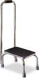 NEW DMI Step Stool with Handle and Non Skid Rubber Platform, Lightweight and Sturdy Stool for Seniors, Adults and Children, Holds up to 300 Pounds with 9.5 Inch Step Up, Chrome - Retails $111+