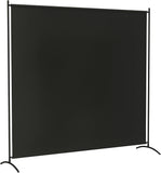 NEW Outsunny Single Indoor/Outdoor Privacy Screen, 5.9FT Tall Room Divider with UV30+ Protection, Freestanding Privacy Panel Partition with Stable Base for Indoor Outdoor Use, Black