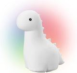 NEW Globe Electric 13319 Brontosaurus Multicolor Changing LED Integrated Rechargeable Silicone Night Light, Table Lamp, Tap Light, White, Reading Light, Home Essentials, Bedroom, Nightstands, Room Décor
