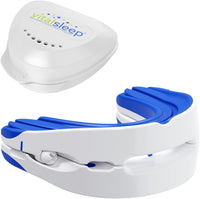 NEW VitalSleep Anti-Snoring Mouthpiece, Smaller Size Recommended for Women, Snoring Solution, Adjustable Jaw Positioning, Personalized Teeth Impressions, USA Made & FDA Cleared Stop Snoring (Blue, Small), Retails $105