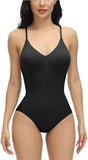 NEW Shapewear for Women Tummy Control Body Suit, Sexy Deep V Neck Body Shaper, Seamless Tank Tops Jumpsuit (Color : Nude, Size : L)