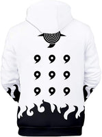 NEW EMILYLE Cartoon Men Anime Hoodies Varsity Hoodie 3D Long Sleeve Cosplay Costumes, White & Black, Sz XL