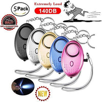 NEW 4 Pack 140DB Personal Security Alarm, Safesound Personal Alarm Keychain with Mini Led Lights, Emergence & Safety Personal Alarm for Kids, Students, Women, Night Workers, Elderly Protection.