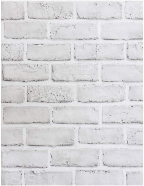 NEW White Brick Wallpaper Peel and Stick Self-Adhesive Wallpaper Decorative Easy to Stick Faux Brick Printed Waterproof Stick Paper 17.7x118.1 Inches