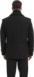 NEW Litteking Men's Winter Pea Coat Casual Woolen Trench Coat Single Breasted Short Wool Jacket - Size Medium - Retails $150+