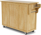 NEW IN BOX! Retails $800 Home Styles Mobile Create-a-Cart Natural Finish Four Door Cabinet Kitchen Cart with Cherry Wood Top (MISSING TOP) Adjustable Shelving