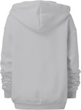 New Sz S Women's Soft Oversized with Hood Sweatshirt Long Sleeve Crewneck Ladies Athletic Hoodies Trendy Holiday Sweat Shirt Zip Up Hooded Loose Fit Sweatshirts Novelty Slouchy Cute Pullover Grey, Grey,