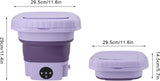 NEW Retails $55, Portable Washing Machine, Automatic Mini Foldable Bucket Washer with Drainage Pipe for Underwear, Baby Clothes, Towels, Socks, 11L Large Capacity for RV Camping Travel Apartment