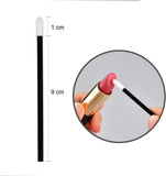 NEW 100Pcs Disposable Lip Brushes, Lip Brushes cotton swab Wands, Lipstick Applicator, Lint Free Makeup Applicators (Black)